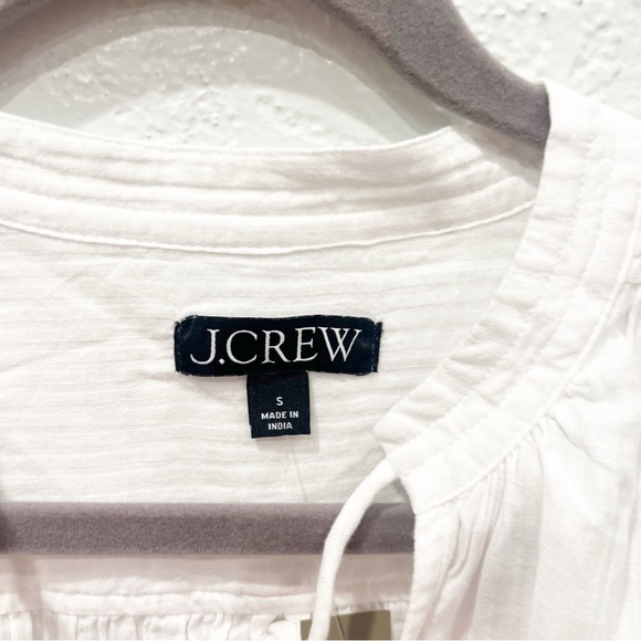 J. Crew Dress Women's Small White Airy Gauze Tunic Maxi Dress Unlined Cover-up - Picture 5 of 8